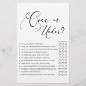 ブラックモダンシンプルブライダルスクリプトのゲームオーバー チラシ (正面)