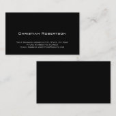 ブラックモダンシンプルプレーン名刺 名刺 (正面/裏面)
