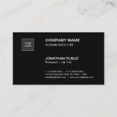 ブラックモダンシンプルプロフェッショナルプレーン企業の 名刺 (正面)