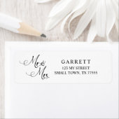 ブラックモダンシンプル台本の住所 ラベル (インサイチュ)