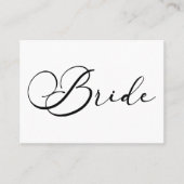 ブラックモダンシンプル結婚座席表 プレイスカード (正面)