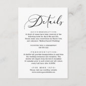 ブラックモダンシンプル詳細結婚エンクロージャカード エンクロージャーカード (正面)