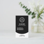 ブラックモダンシンプル 名刺 (スタンド正面)