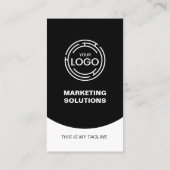 ブラックモダンシンプル 名刺 (裏面)