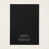 ブラックモダンジュエリーデザイナーイヤリングディスプレイカード (裏面)