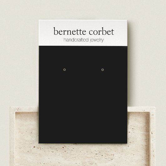 ブラックモダンジュエリーデザイナーイヤリングディスプレイカード