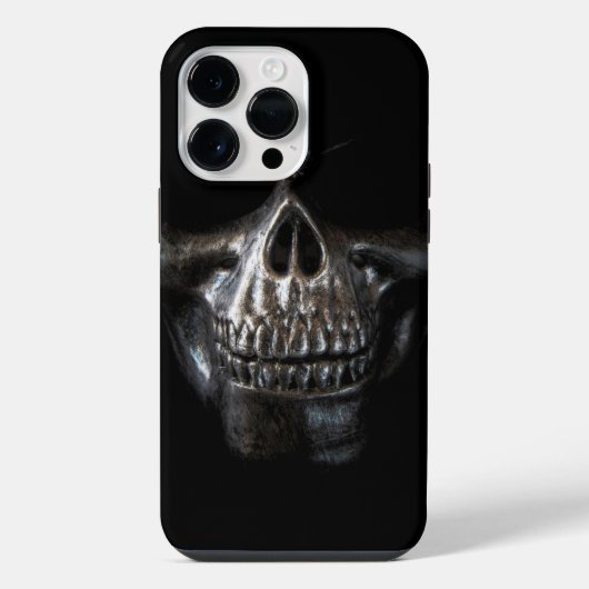 ブラックモダンスカル iPhoneケース (裏面)