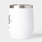 ブラックモダンスクリプパーソナライズされたト結婚の (背面)