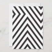 ブラックモダンストライプファッションキンセアニェラパーティー 招待状 (裏面)