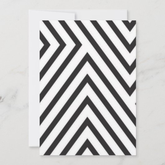 ブラックモダンストライプファッションキンセアニェラパーティー 招待状 (裏面)