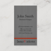 ブラックモダンストライプ 名刺 (裏面)