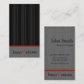 ブラックモダンストライプ 名刺 (正面/裏面)