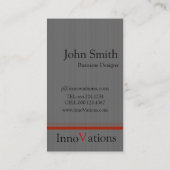 ブラックモダンストライプ 名刺 (裏面)