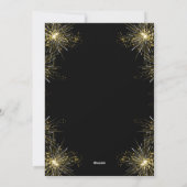 ブラックモダンスパークラーHappy New Year写真 シーズンカード (裏面)