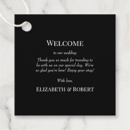 ブラックモダンズ結婚ウェルカムギフトラベル フェイバータグ