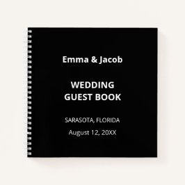 ブラックモダンズ結婚ゲストブック ノートブック