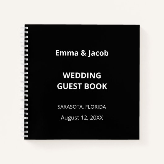 ブラックモダンズ結婚ゲストブック ノートブック (正面)