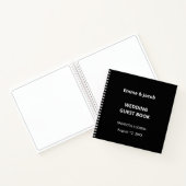 ブラックモダンズ結婚ゲストブック ノートブック (内部)