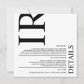 ブラックモダンズ結婚-詳細 招待状 (正面)