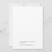 ブラックモダンタイポグラフィの駆け落ち発表 案内状 (裏面)