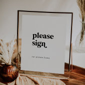 ブラックモダンタイポグラフィオルタナティブゲストブック ポスター