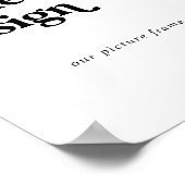 ブラックモダンタイポグラフィオルタナティブゲストブック ポスター (角)