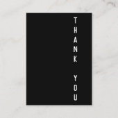 ブラックモダンタイポグラフィサンキュースモールビジネス 割引カード (正面)