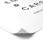 ブラックモダンタイポグラフィ結婚ズ・ウェルカム ポスター (角)