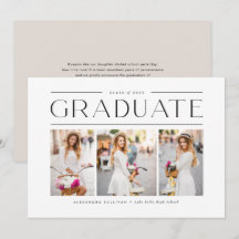 ブラックモダンタイポグラフィ3枚の写真卒業