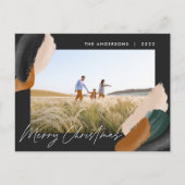 ブラックモダンテラミニマルコッタ水彩写真 シーズンポストカード (正面)