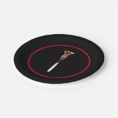 ブラックモダンデザートパーティープレート ペーパープレート (アングル)