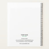 ブラックモダントレンディークリーニングサービスロゴ プランナー手帳 (裏面)