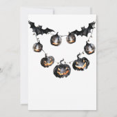 ブラックモダンハローウィンパーティ招待状 招待状 (裏面)