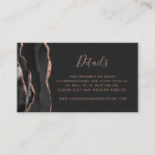 ブラックモダンバラ金ゴールドアゲイト・ダーク結婚ズ・ウェブサイト エンクロージャーカード (正面)