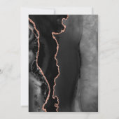 ブラックモダンバラ金ゴールドアゲートコーナ結婚ーズ 招待状 (裏面)