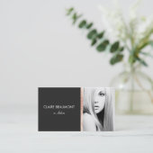 ブラックモダンバラ金ゴールドシークインサロンフォトカード 名刺 (スタンド正面)