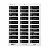 ブラックモダンバー(ユダヤ教の)バル・ミツバー住所 シール (フルシート)