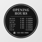 ブラックモダンビジネスの営業時間 ウィンドウサイン (シート)