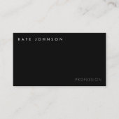 ブラックモダンビジネスプロフェッショナルQRコード 名刺 (正面)