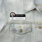 ブラックモダンビジネスロゴ写真社員 名札 (インサイチュ)