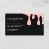 ブラックモダンピンクドリップサンキュー 割引カード (裏面)