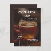 ブラックモダンファーザーズデイ招待状 招待状 (正面/裏面)