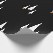 ブラックモダンファームハウスクリスマスツリー ラッピングペーパー (角)