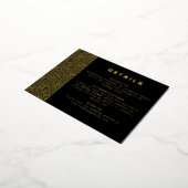 ブラックモダンフォイル詳細カード 箔招待状ポストカード (回転した状態)