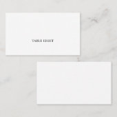 ブラックモダンフォントホワイト プレイスカード (正面/裏面)