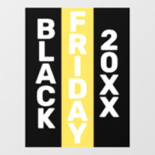 ブラックモダンフライデー・ビジネス・ロゴ・ディスプレイ20XX ウィンドウサイン (シート)