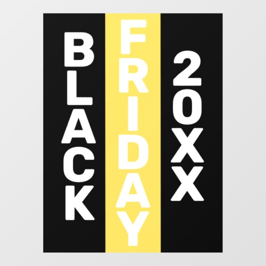 ブラックモダンフライデー・ビジネス・ロゴ・ディスプレイ20XX ウィンドウサイン (シート)