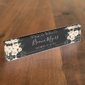 ブラックモダンフローラ事業 デスクネームプレート (側面)