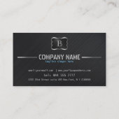 ブラックモダンブラシ仕上げメタル 名刺 (裏面)
