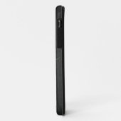 ブラックモダンブラシ仕上げ金属バラ金ゴールドモノグラム Case-Mate iPhoneケース (裏面/左)